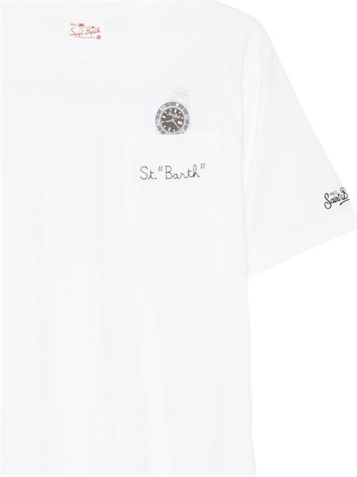 T-shirt uomo MC2 Saint Barth Austin bianca con stampa MC2 SAINT BARTH | AUSTIN04351L